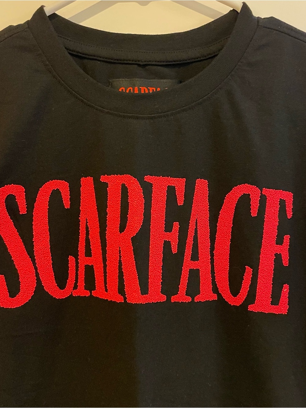 Scarface Black Short Sleeve 3-D Logo T-Shirt